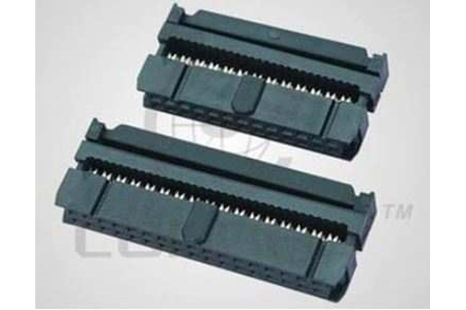 CONNECTOR IDC 20P 2x10 180° 2.54mm BLACK FEMALE THT