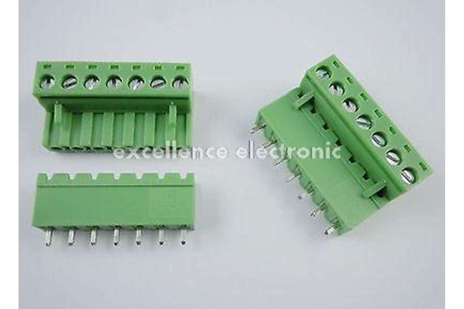 TERM 7P 180* 5.08mm GREEN OPEN MALE THT