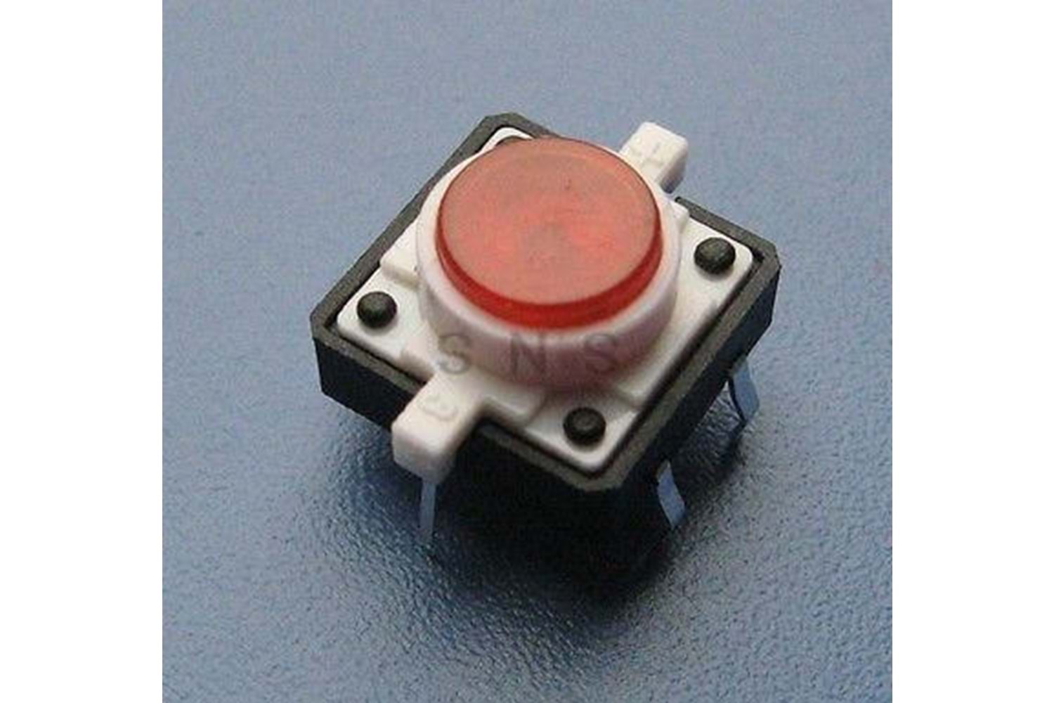 SWITCH LED RED 12X12 7.00mm THT BUTON