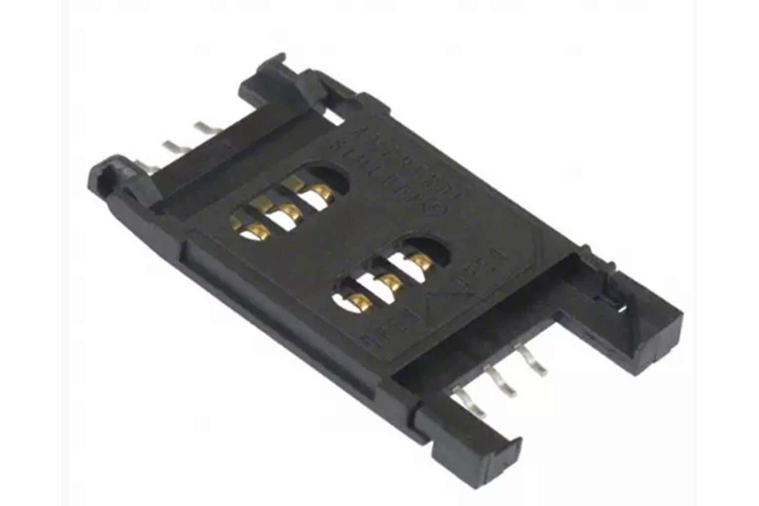 SOCKET SIM/SAM CARD HOLDER HINGED TYPE SMD