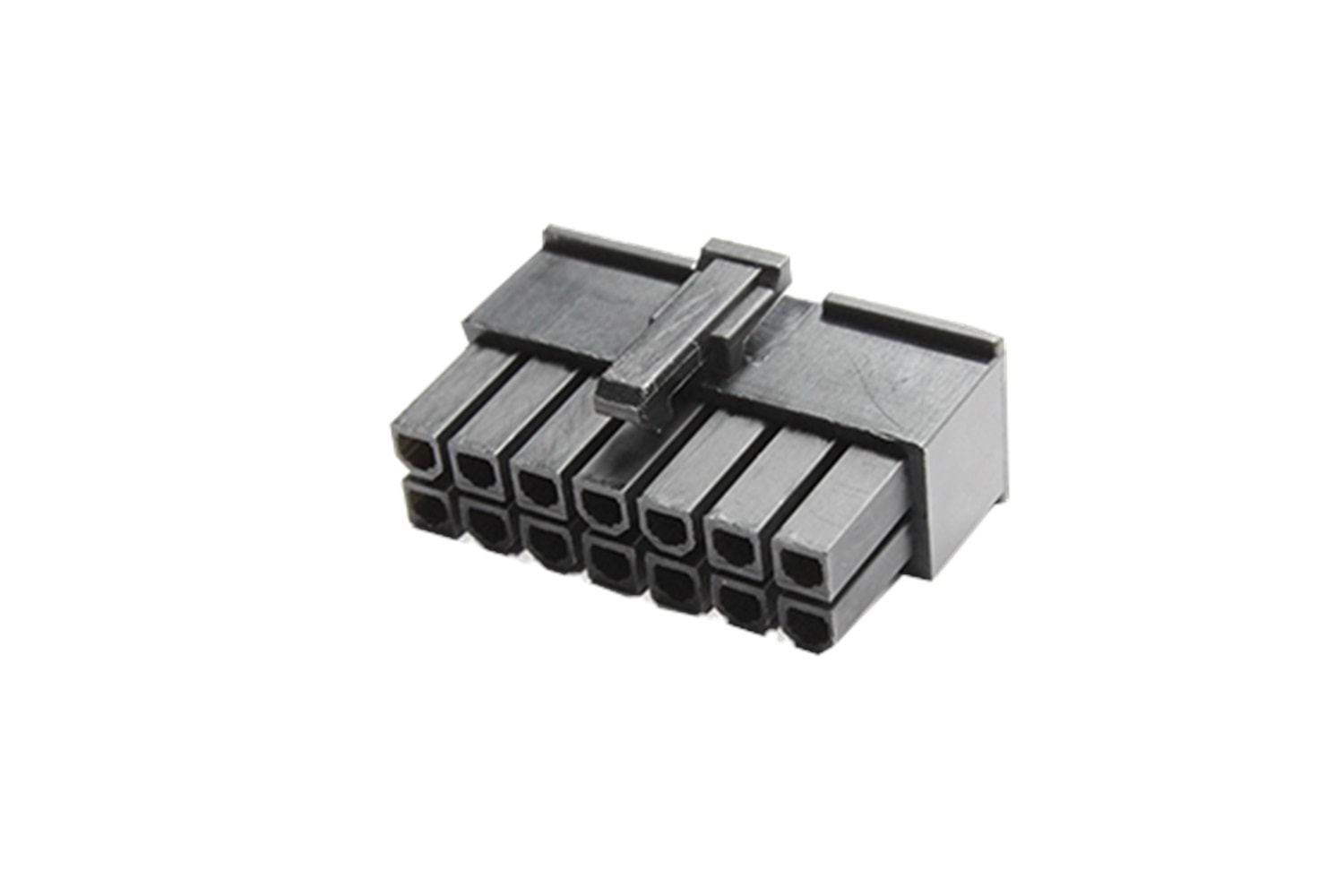 CONN 14P 2.54MM 180* BLACK FEMALE THT