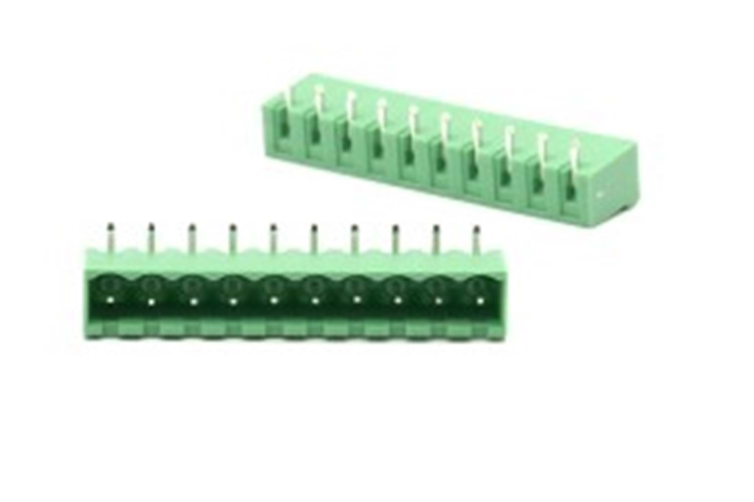 KLM CLOSED 10P 5.08MM 90° GREEN MALE THT