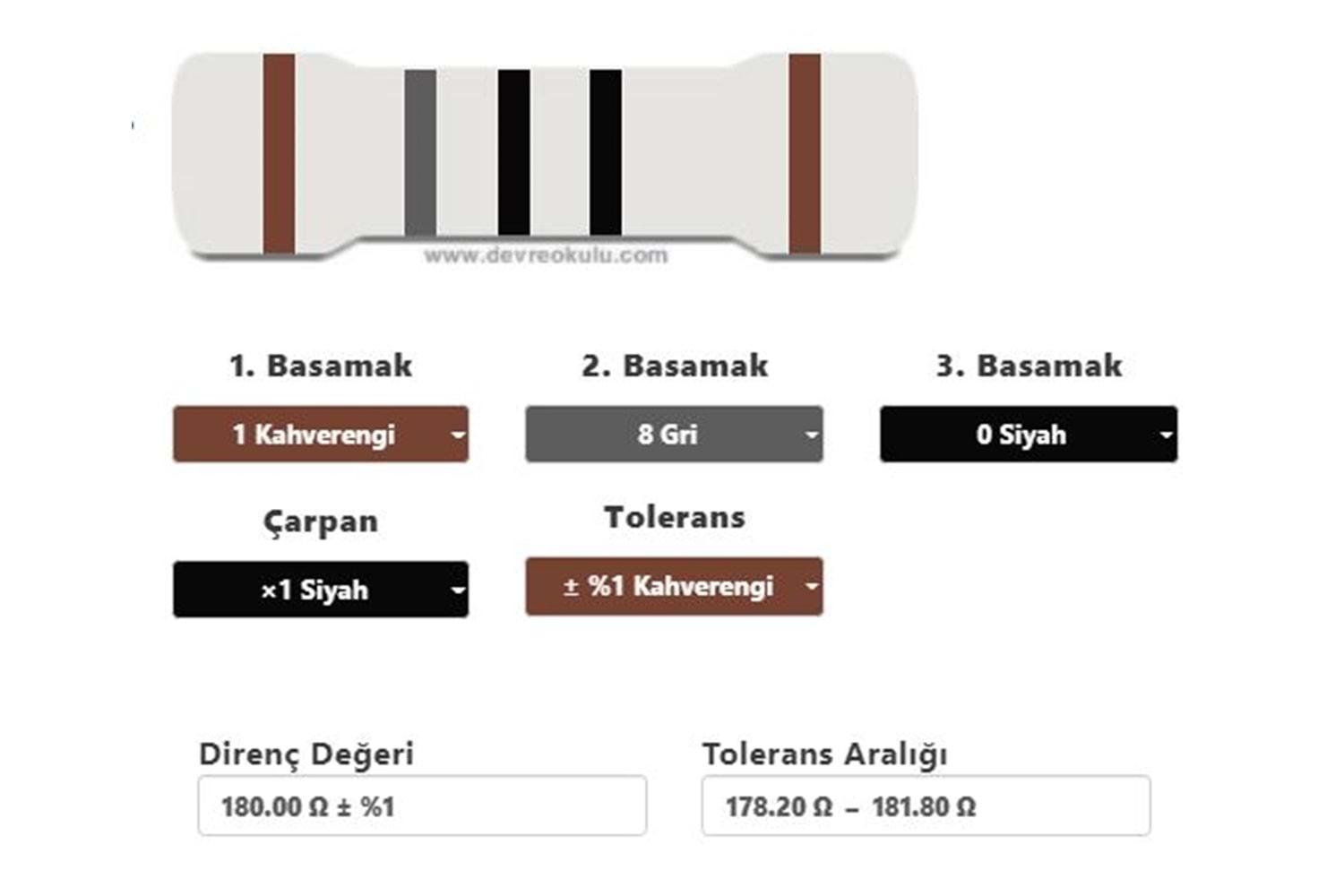 RES 180R 1/4W %1 METALFILM THT