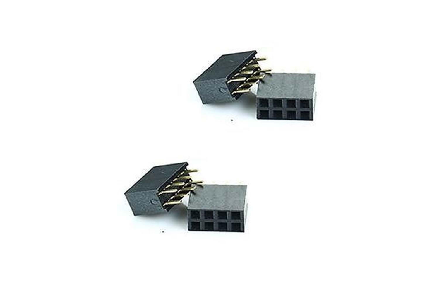 CONN HEADER 8P 2X4 2.54MM FEMALE THT