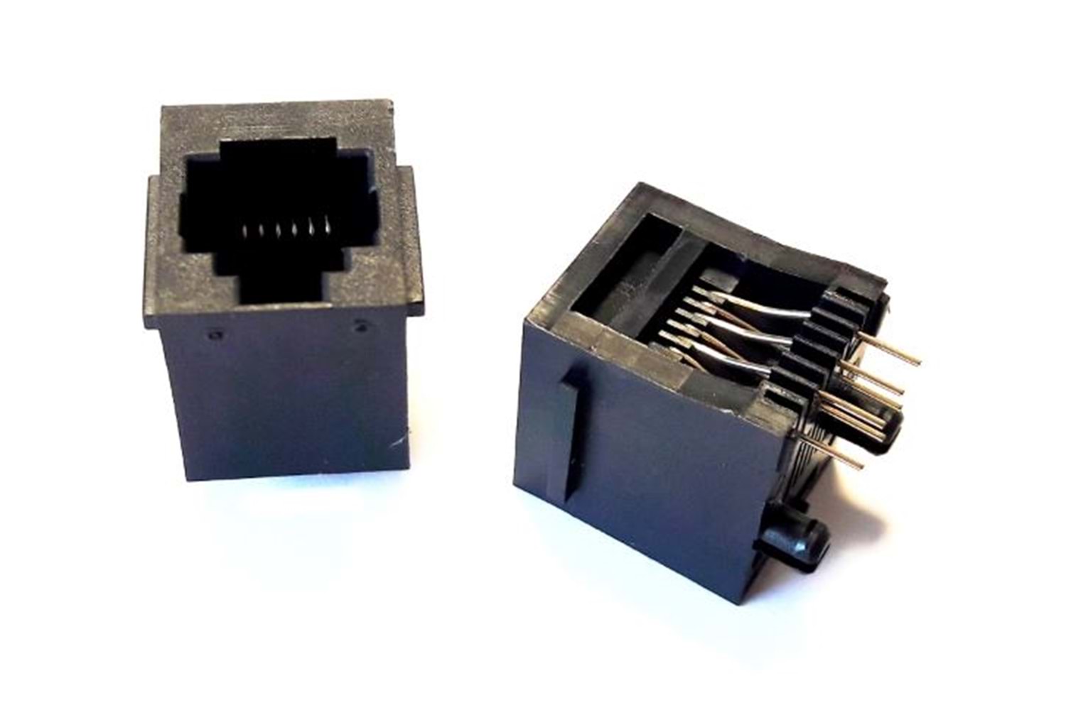 CONN MODULAR JACK V/T 6P6C (R11,RJ12,RJ14,RJ25) BLACK THT