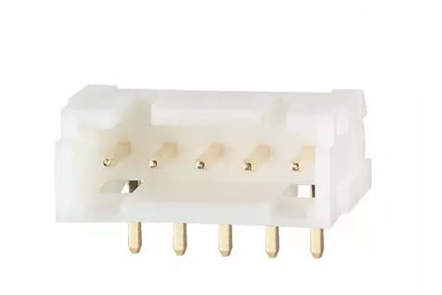 CONN 5P 2.50MM 90° WHITE TIN MALE THT