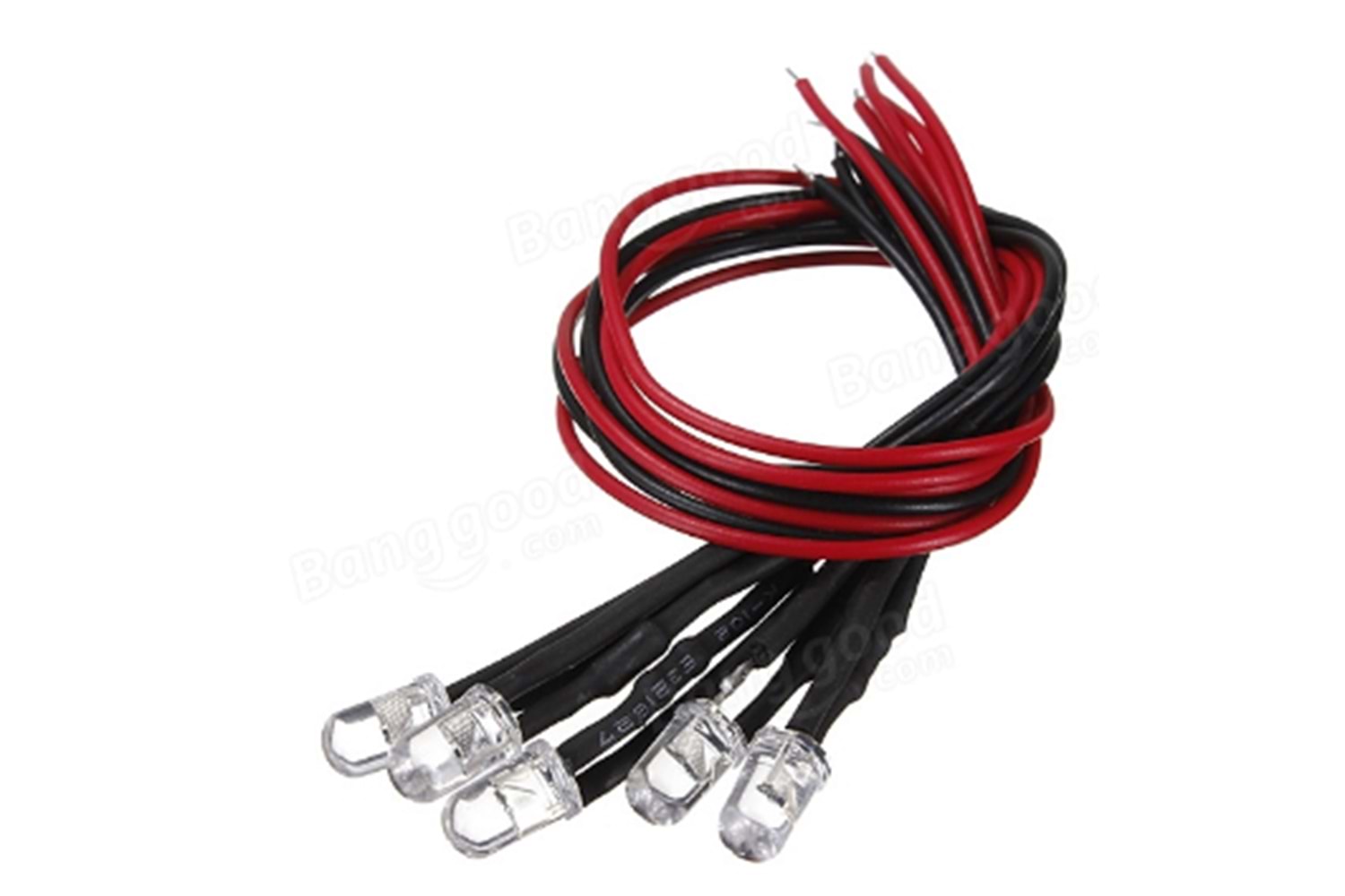 LED GREEN WIRED 5mm THT