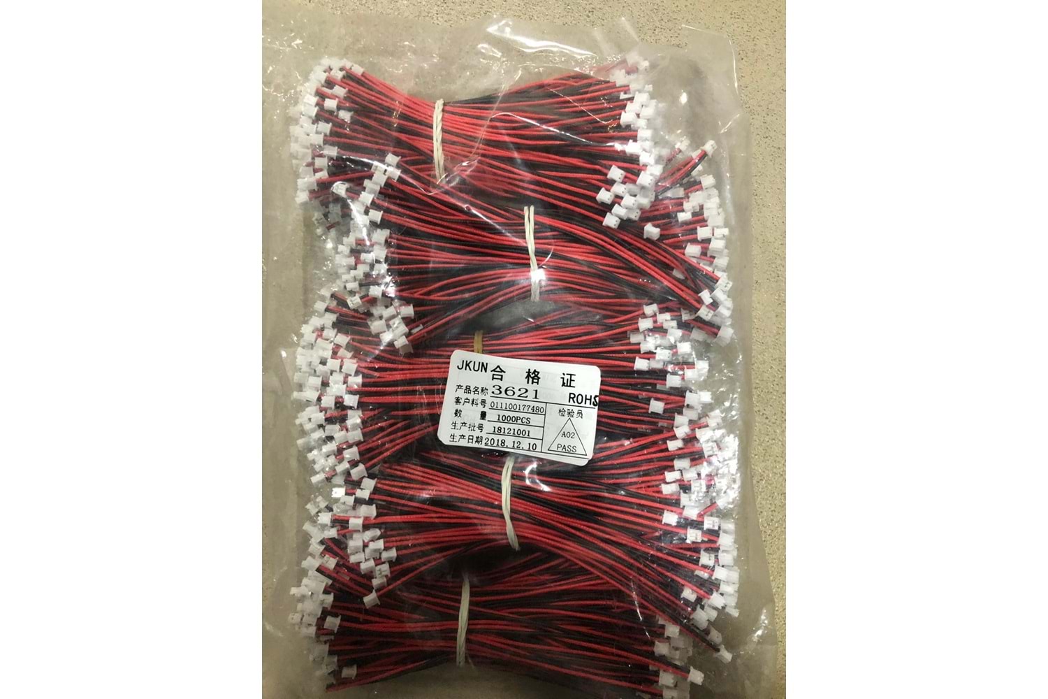 CABLE 3621 2P(1,25MM) 11CM