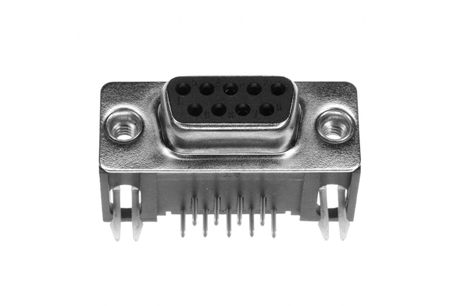 CONN D-SUB RCPT 9POS R/A SOLDER THT