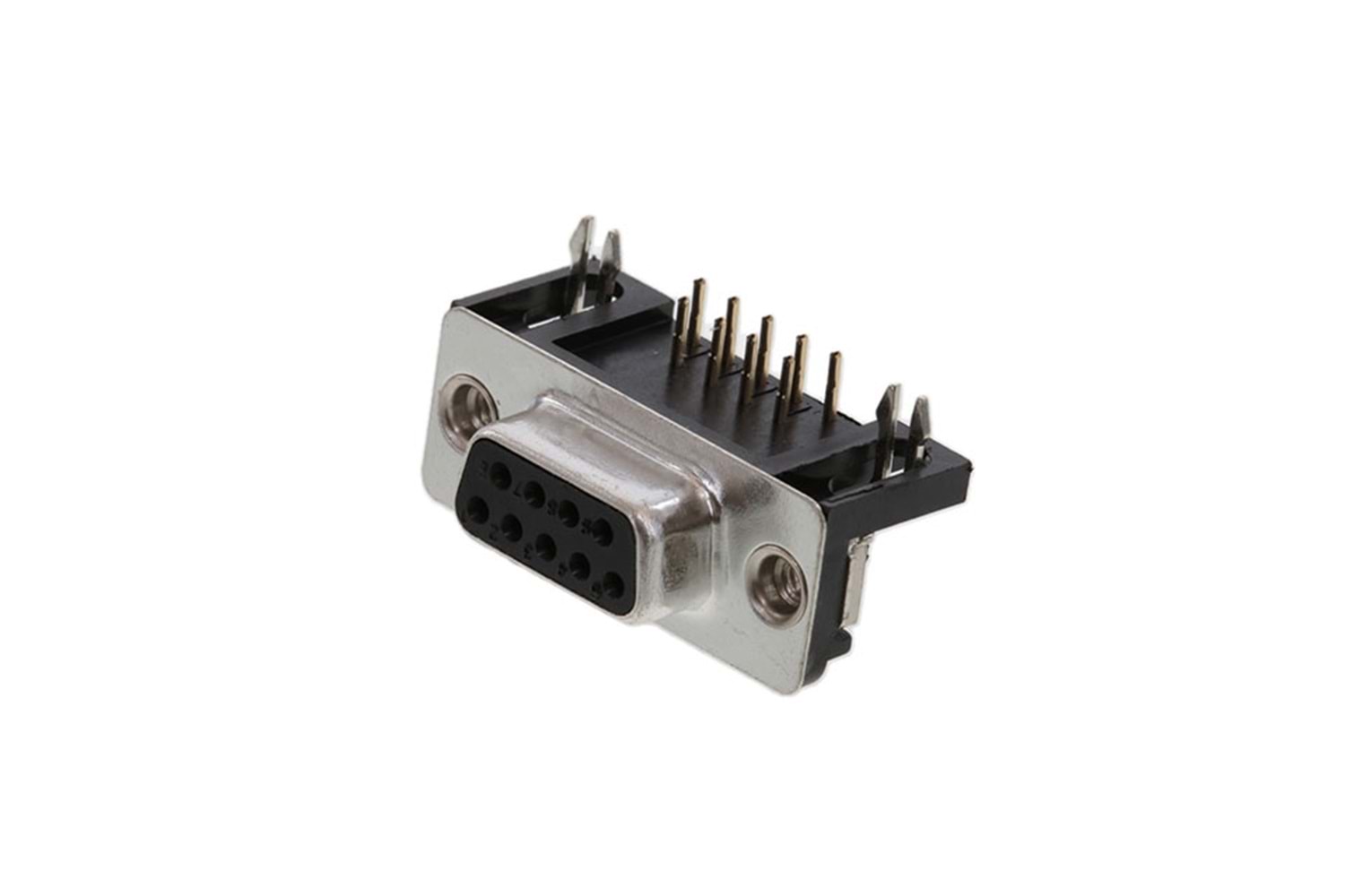 CONN 9P FEMALE ANGLED PCB SOCKET THT