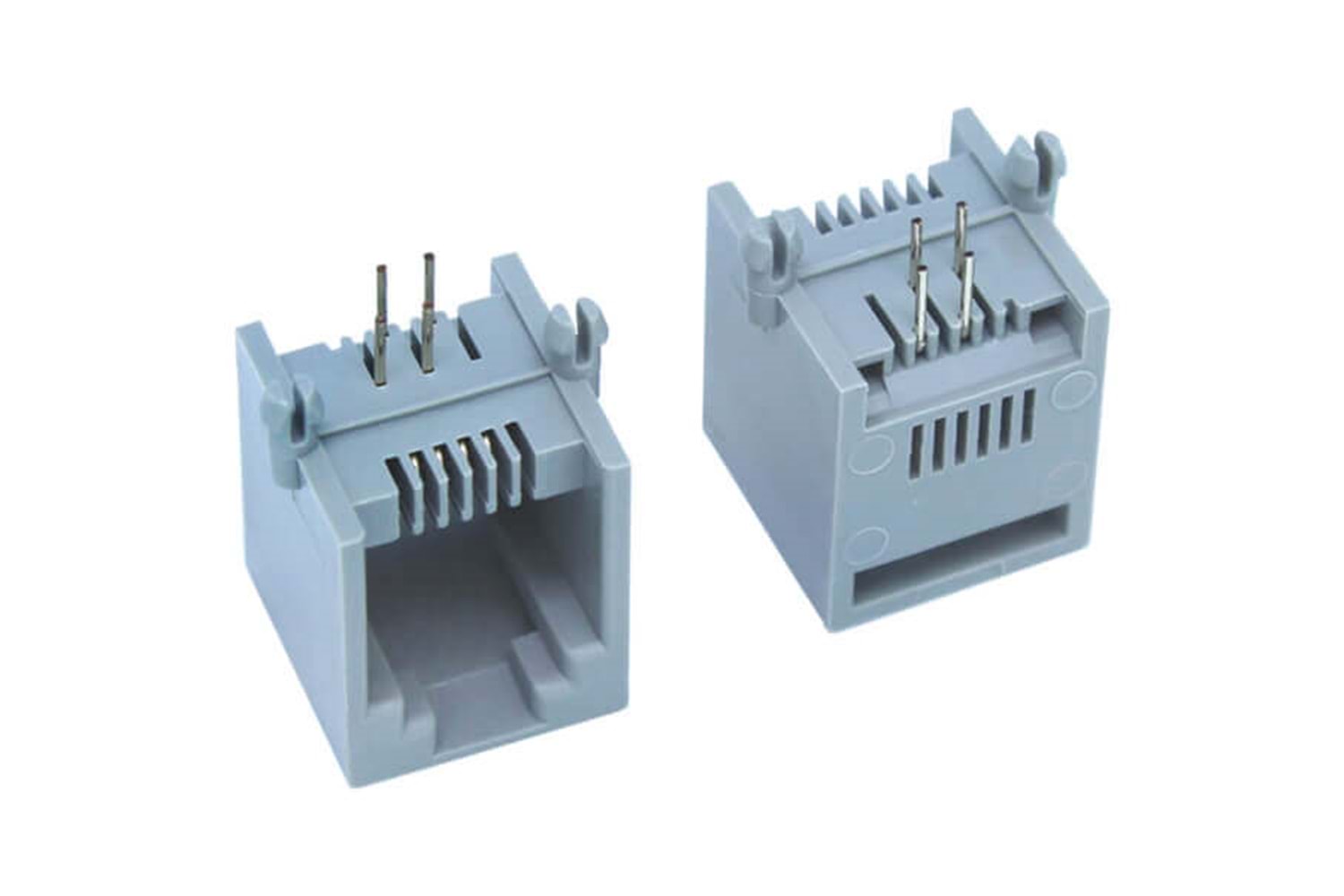 MODULAR JACK THT R/A 6P4C GRAY