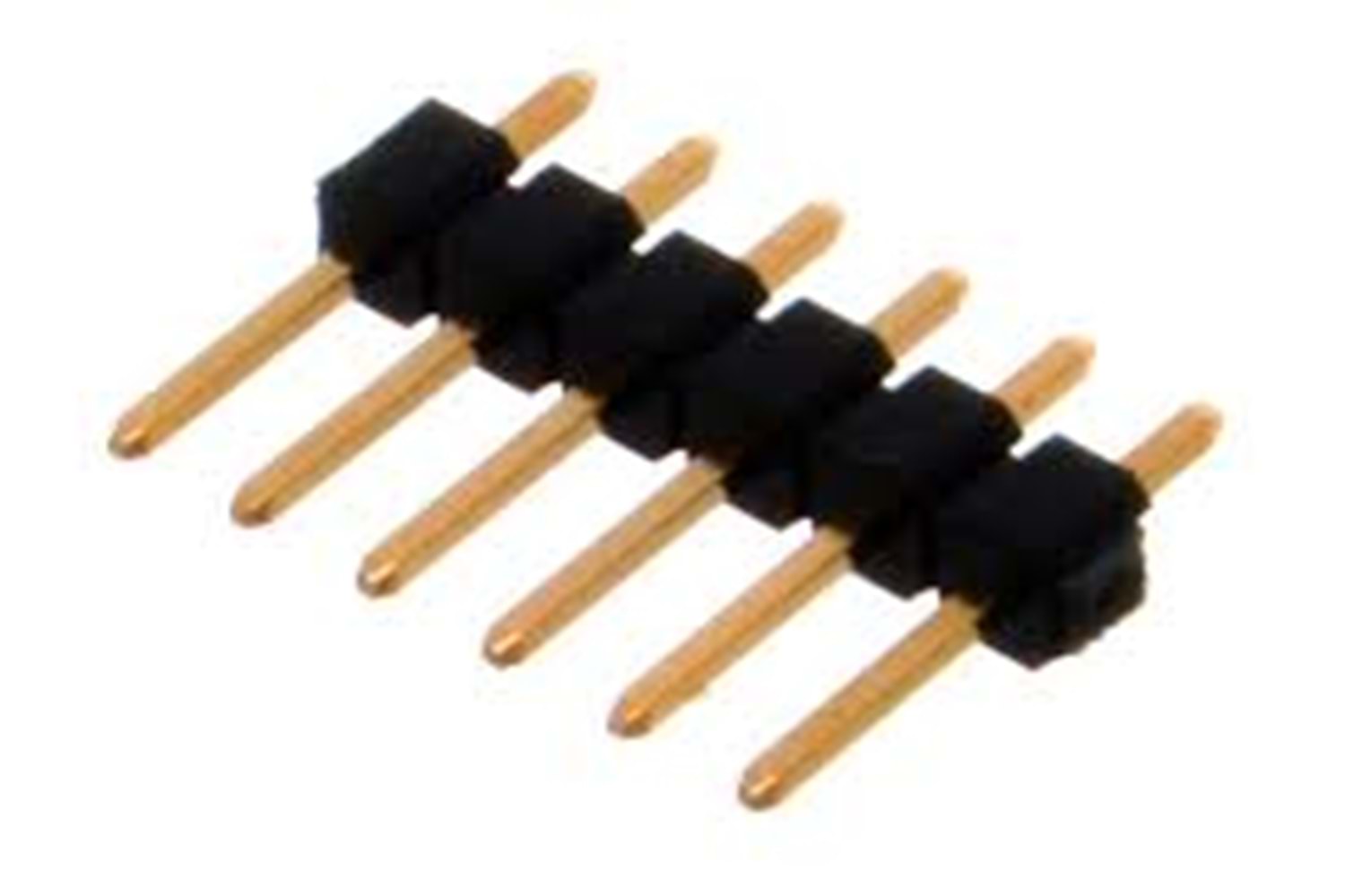 HEADER GOLD 1x5 2.54MM 180* 11MM MALE THT