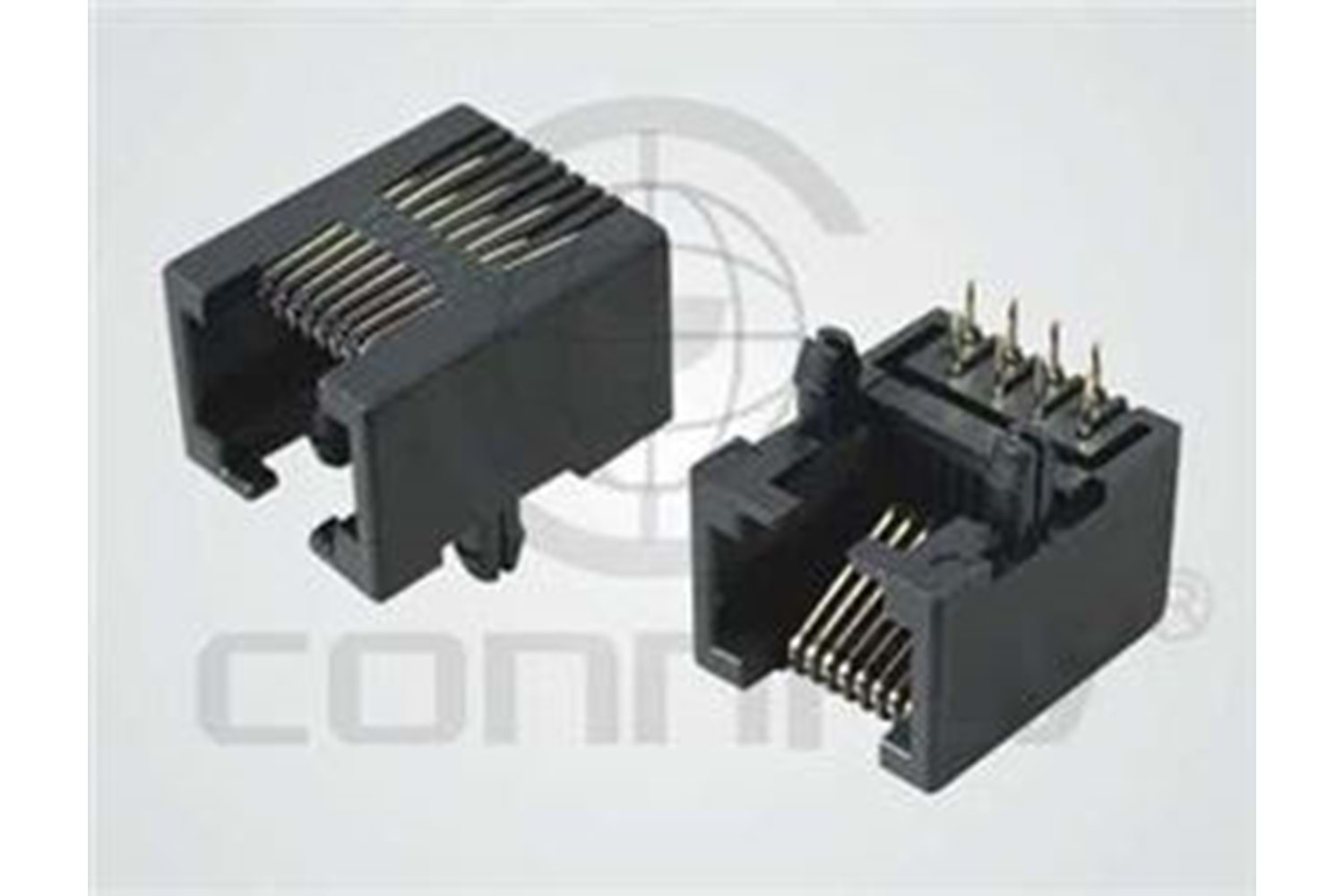 CONN RJ45 8P8C 90* BLACK THT
