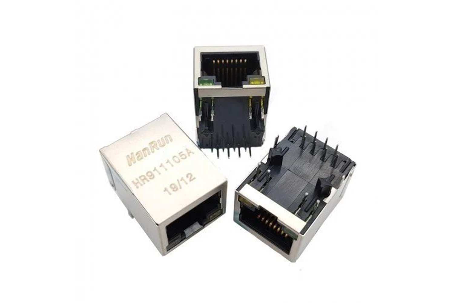 MODULAR JACK 90* 8P8C (RJ45,Ethernet) GRAY THT