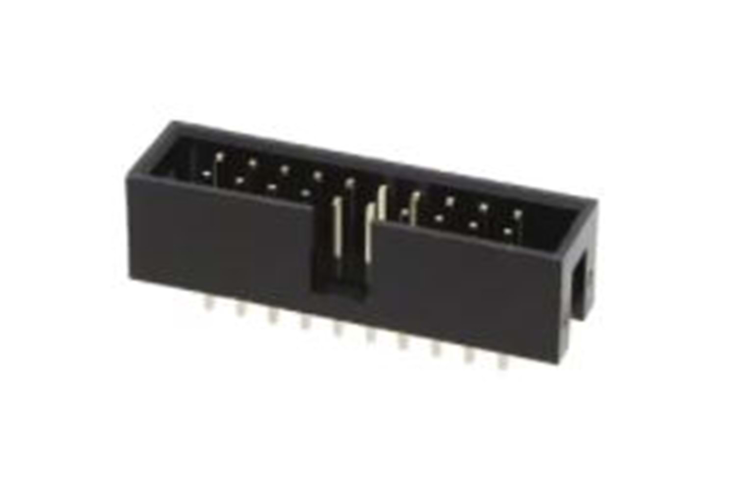 CONN 20P 2.54MM BLACK MALE THT