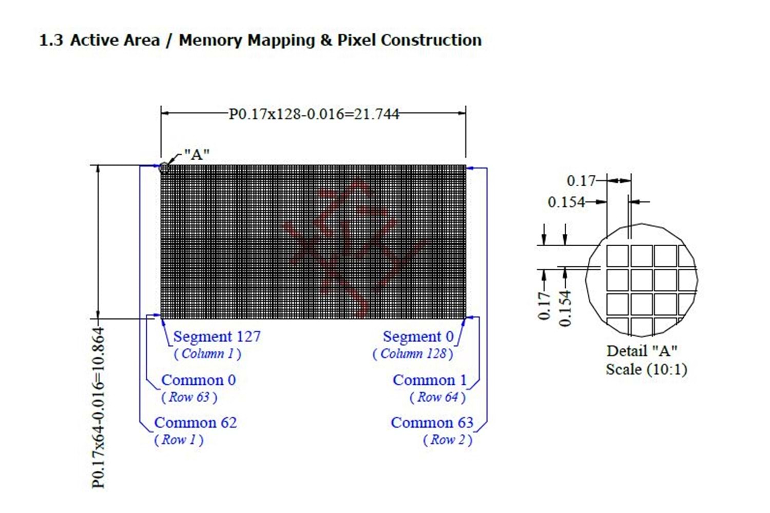 LCD OLED 128*64 27.50x27.80x3.0 (mm) THT