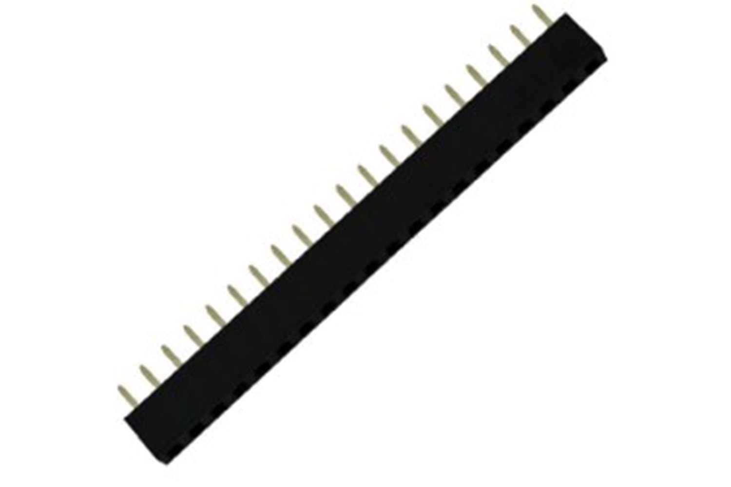 HEADER 20P (1x20) 2.54mm 180* FEMALE THT