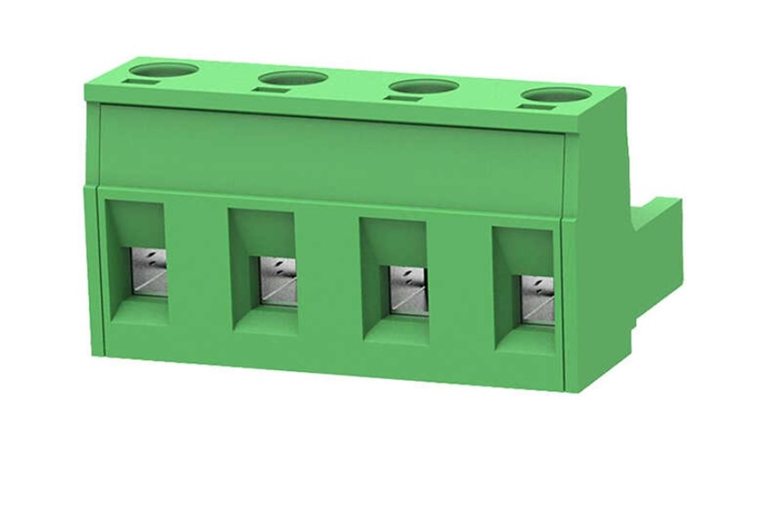 TERM 4P 7.62MM GREEN FEMALE THT