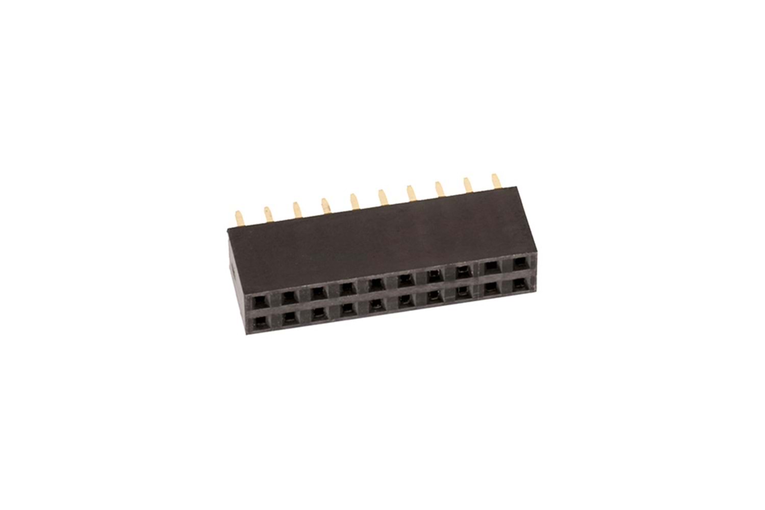 FEMALE DUAL SOCKET HEADER WR-PHD 2x10 20P 180* 2.54mm THT