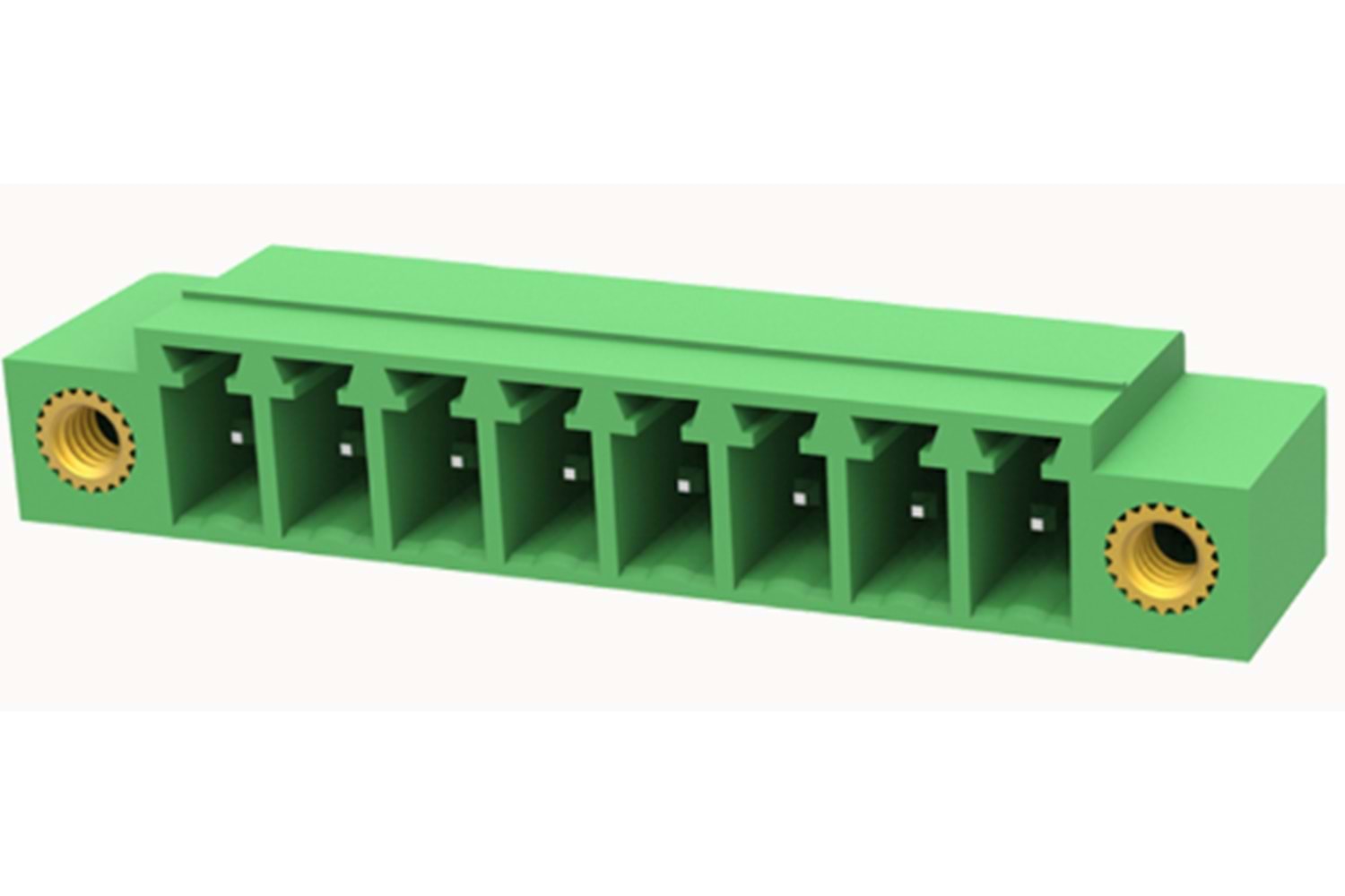 TERM 8P 3.5mm 90° GREEN MALE THT