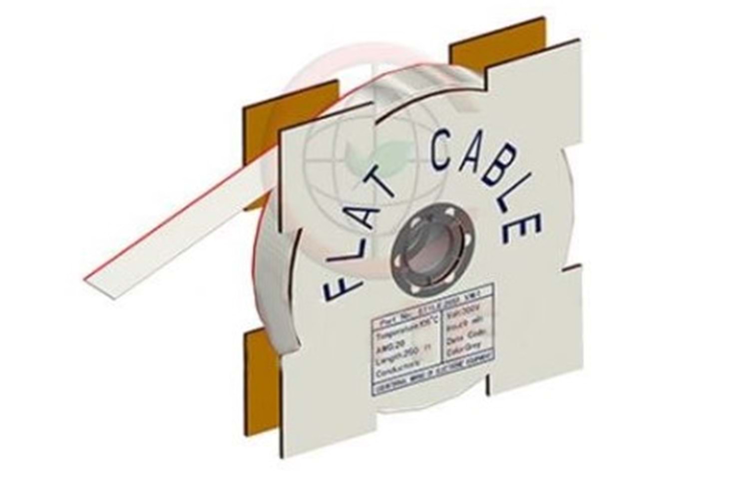 CABLE FLAT GRAY 30P 1.27mm 1m