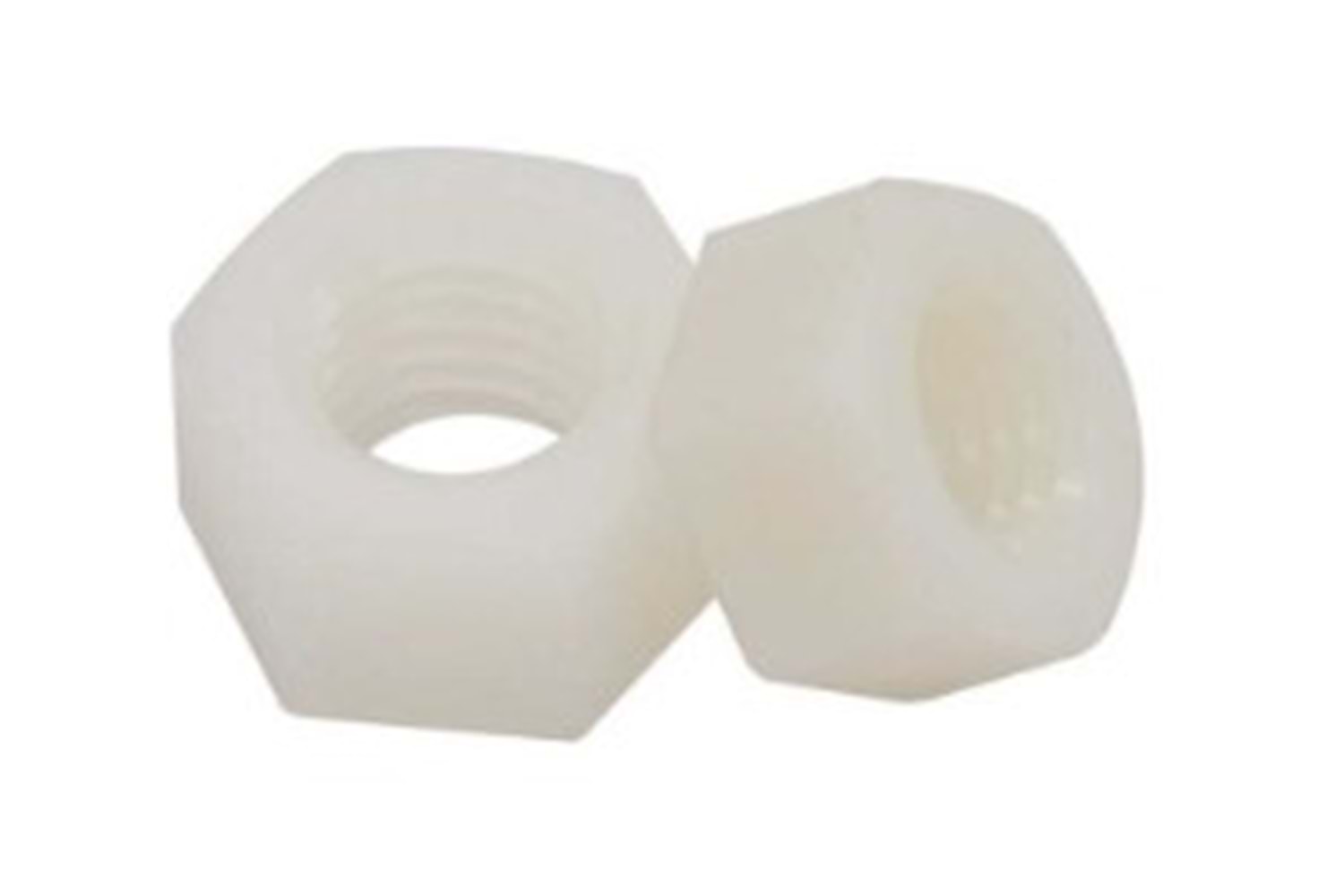 PLASTIC NUT M4 H:3.3mm OUTER D:6.90mm HEX