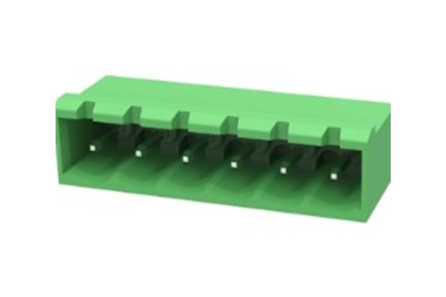 TERM 6P 5.08mm 90° GREEN CLOSED MALE THT