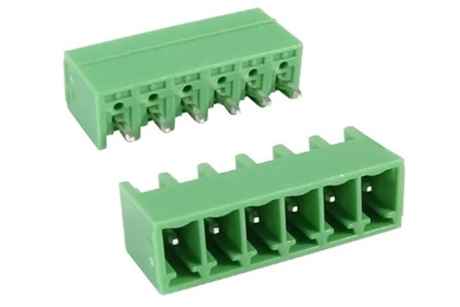 TERM 6P 3.81mm 180° GREEN CLOSED MALE THT