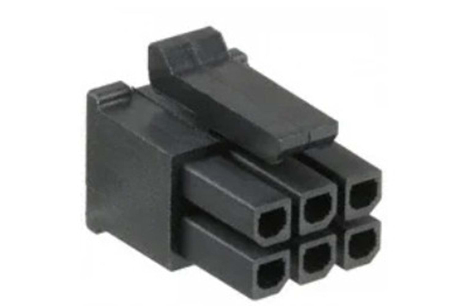 CONN RCPT HSG 6P 3mm BLACK FEMALE