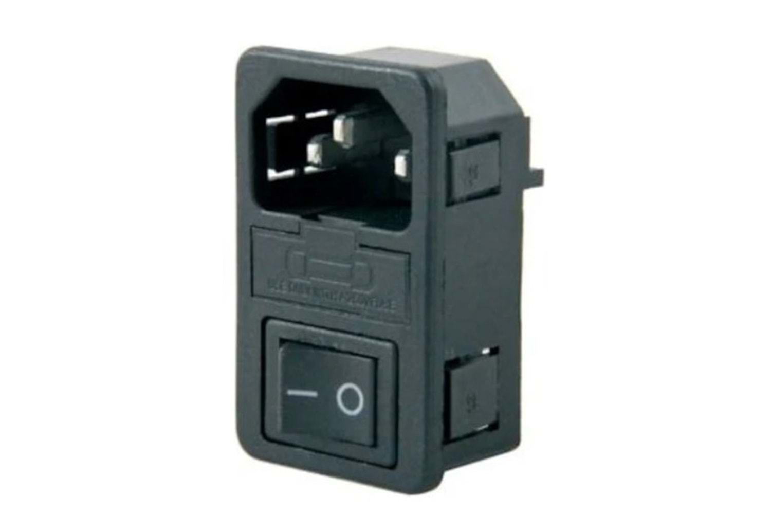 SOCKET POWER IC-214A-S C14 MALE WITH SWITCH+FUSE HOLDER