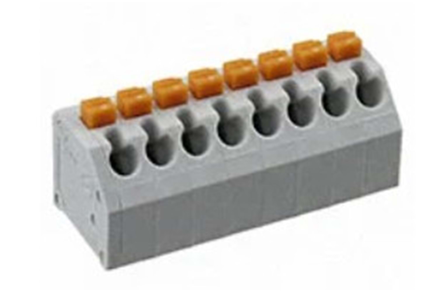 TERM 8P 3.81mm 45° WIRE TO BOARD GRAY THT