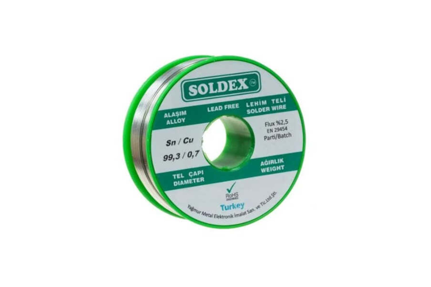 SN99,3 CU0,7 KURŞUNSUZ LEHİM TELİ 1,20MM (500G)