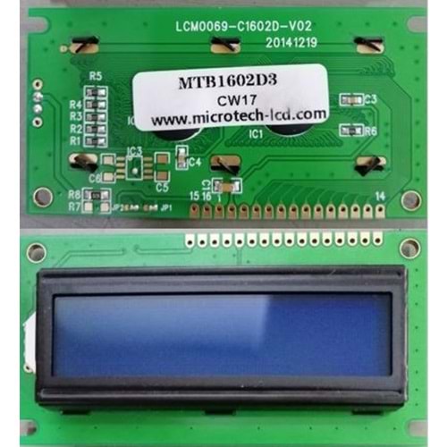 LCD 16X2 84.0X44.0X13.5mm BLUE THT