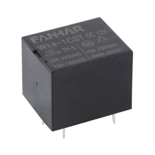 RELAY POWER 10A 12VDC 1FormC PCB TYPE (JS1) 5PIN THT