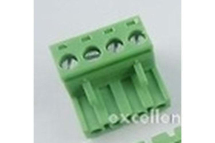 TERM 4P 5.08mm GREEN FEMALE THT