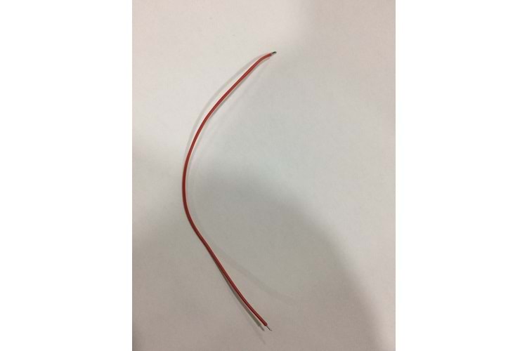CABLE RED 1x0,50 15cm THT