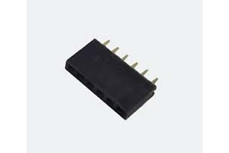 HEADER 1x6 2.54MM 180* FEMALE THT