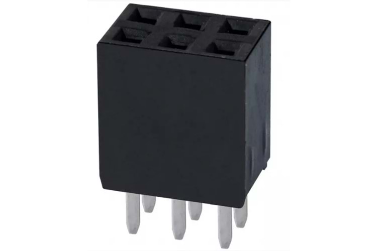 PIN HEADER 2x3 2.54mm 180° FEMALE