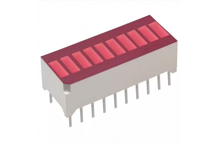 LED RED 2x5MM BAR 30-50mcd THT