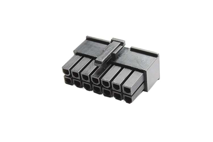CONN 14P 2.54MM 180* BLACK FEMALE THT