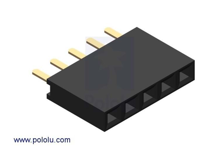 PIN HEADER 1x5 2.54mm 180° FEMALE THT