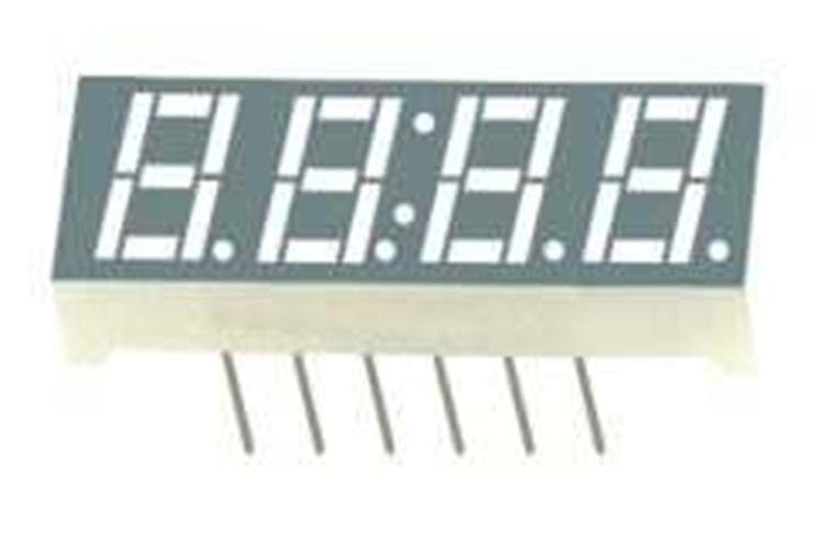 LED DSP ULTRA RED 7MM 4DIGIT (-) THT