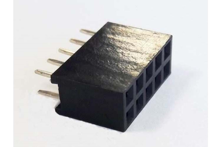 PİN HEADER YELLOW 2x5 10PİN 2.54MM 180* FEMALE THT