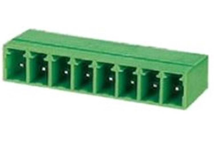 TERM 2P 3.50mm 90° GREEN CLOSED MALE THT