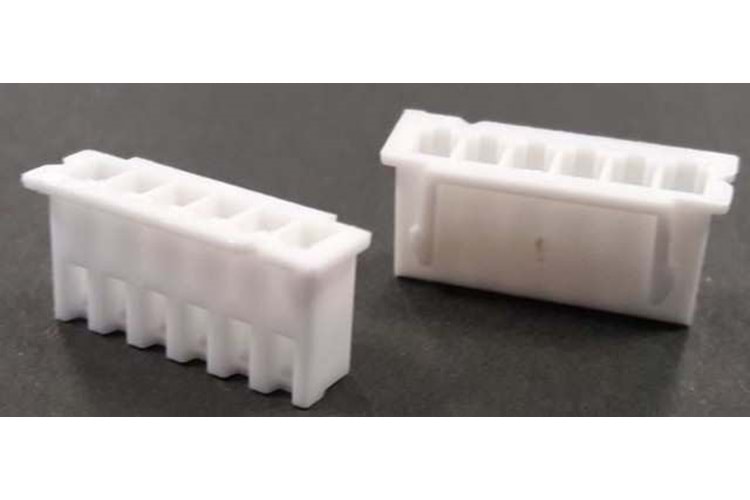 CONN 6PIN 2.5mm FEMALE WHITE THT