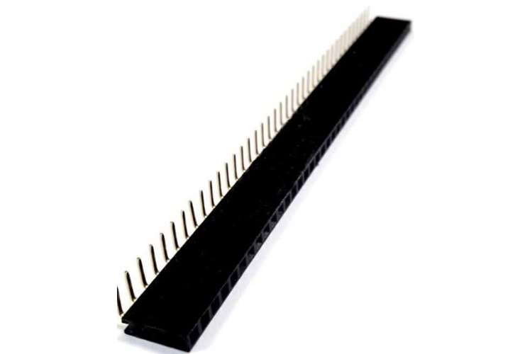 HEADER 40P (1x40) 2.54mm 8.50mm 90* FEMALE THT