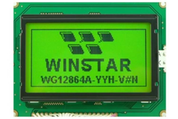 LCD MODGRAP128*64LEDB.LIGHTSTN POSYL-GRN.VOL
