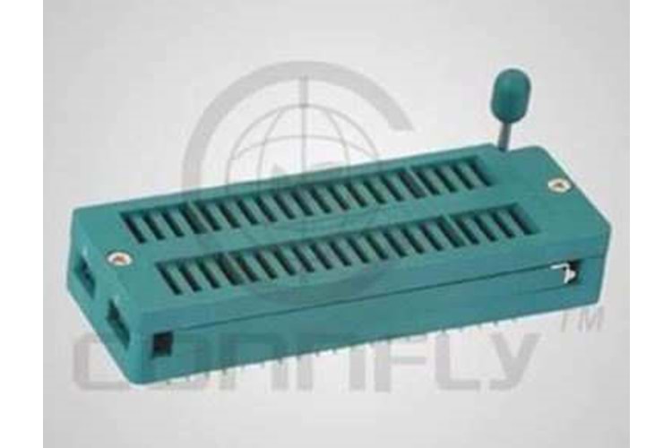 IC-SOCKET 24PIN ZIF GREEN CONNFLY