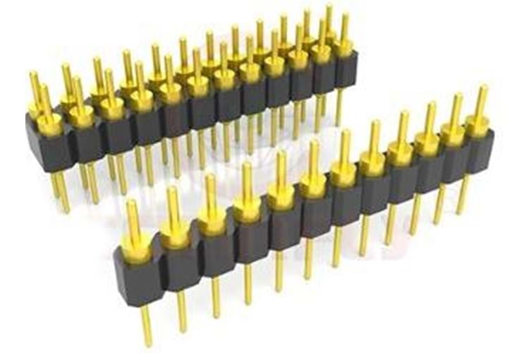 PIN HEADER PRECISION 5P 1x5 180* 12mm 2.54mm MALE THT