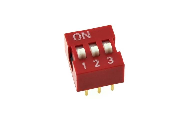 SWITCH DIP 3 WAY A QUALITY RED THT